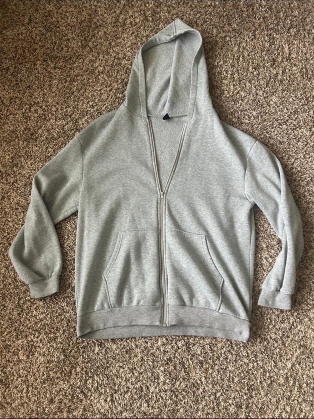 SHEIN Gray Zip-Up Hoodie